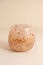 Coppra Blown Glass Pot - Powder Pink