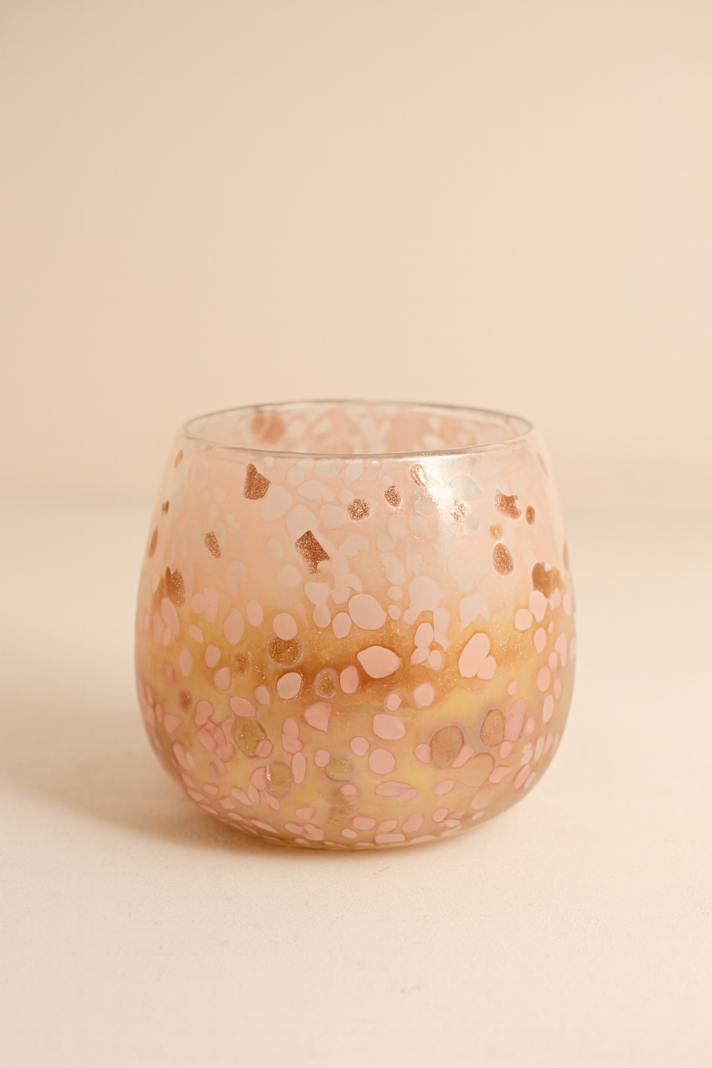 Coppra Blown Glass Pot - Powder Pink