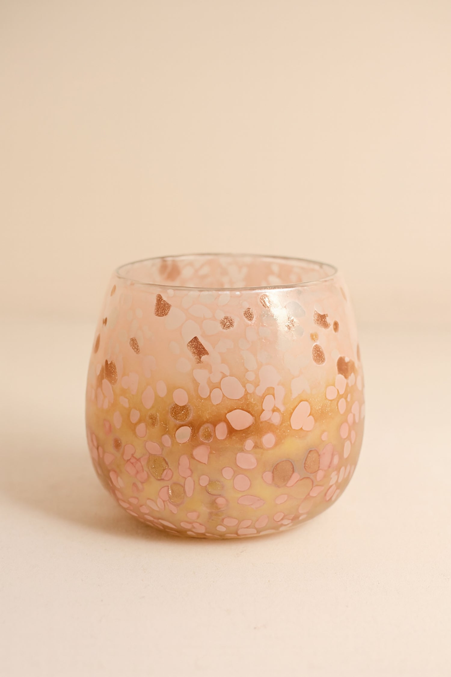 Coppra Blown Glass Pot - Powder Pink