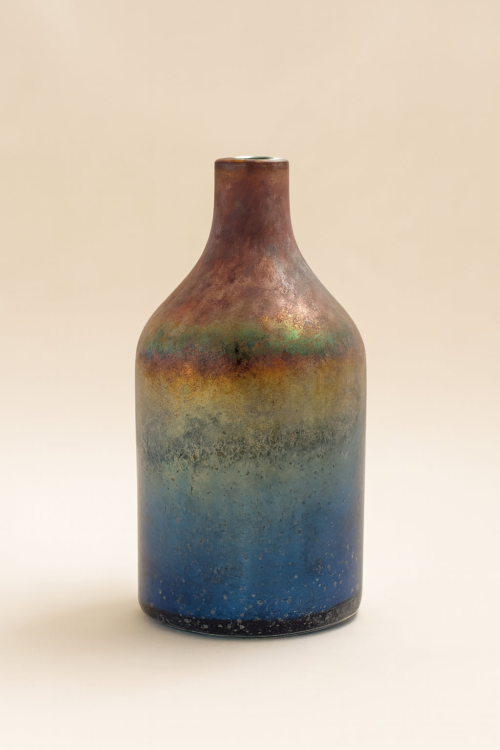 Sunset - Vase Aux Nuances Bleuté Et Rosé - Verre
