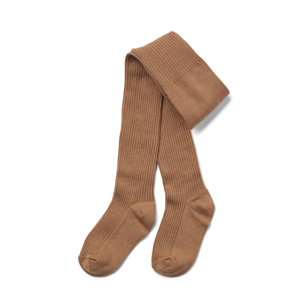 Collants Côtelés En Laine Robin - Caramel - Enfant