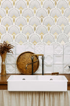 Rollo de Papel Pintado 1925 - Beige Dorado