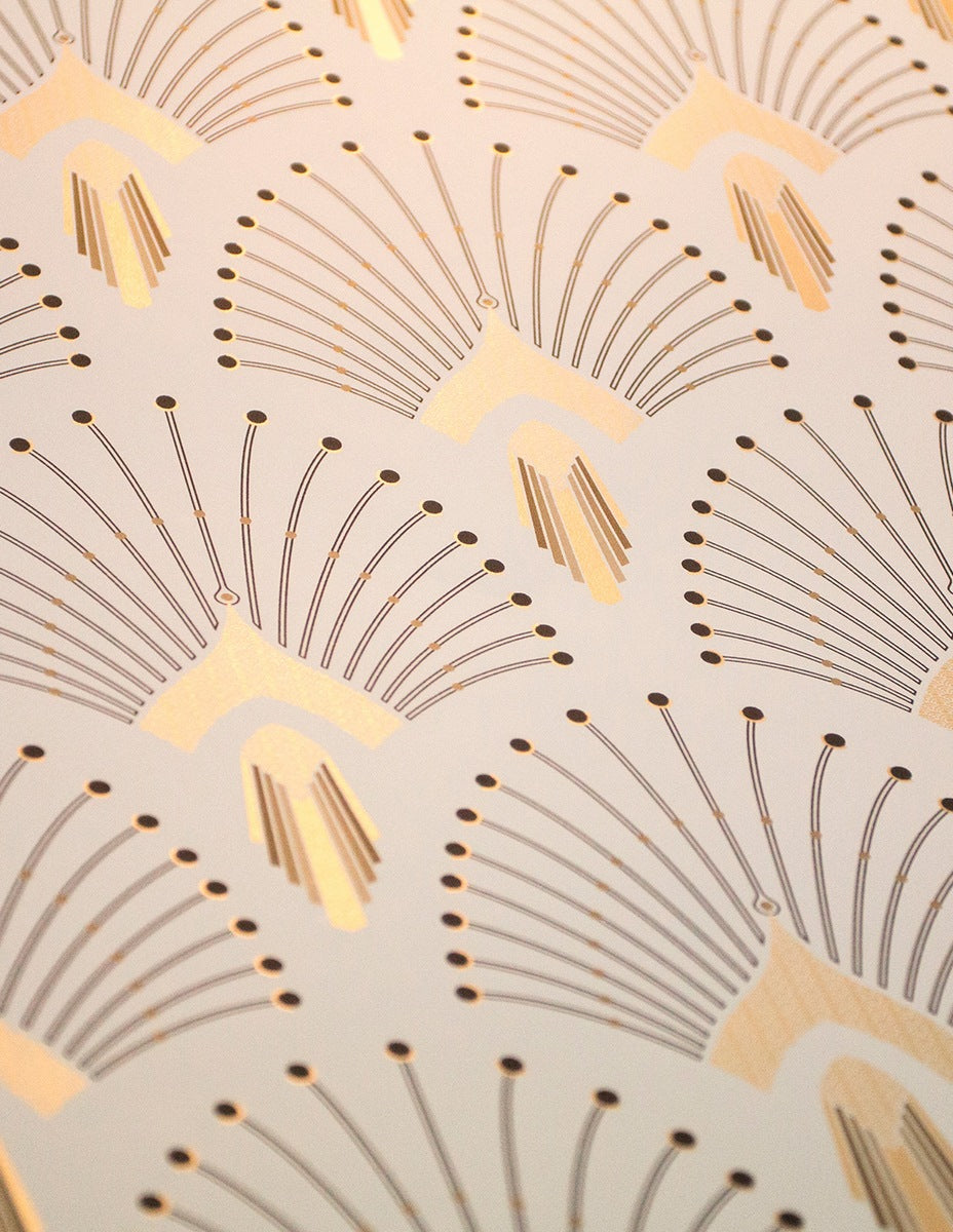 Rollo de Papel Pintado 1925 - Beige Dorado