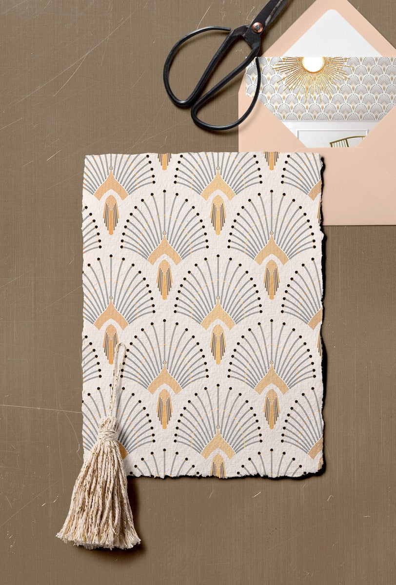 Rollo de Papel Pintado 1925 - Beige Dorado