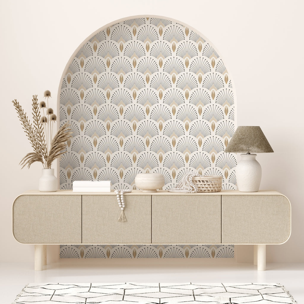 Rollo de Papel Pintado 1925 - Beige Dorado