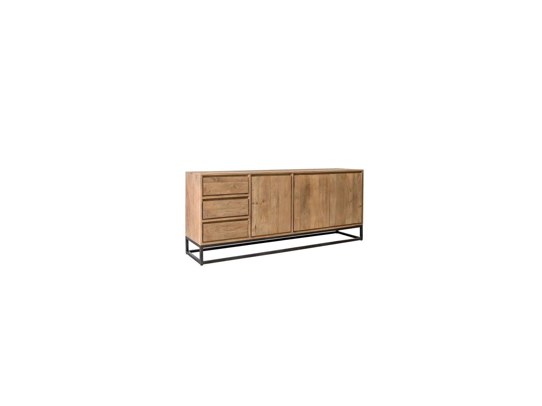 Bergerac - Buffet 3 Portes 190 Cm Bois Massif De Manguier