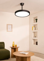 Wind Clear Studio - Ventilateur De Plafond 40W Silencieux Avec Pales Rétractables Et Lumière Led - Noir