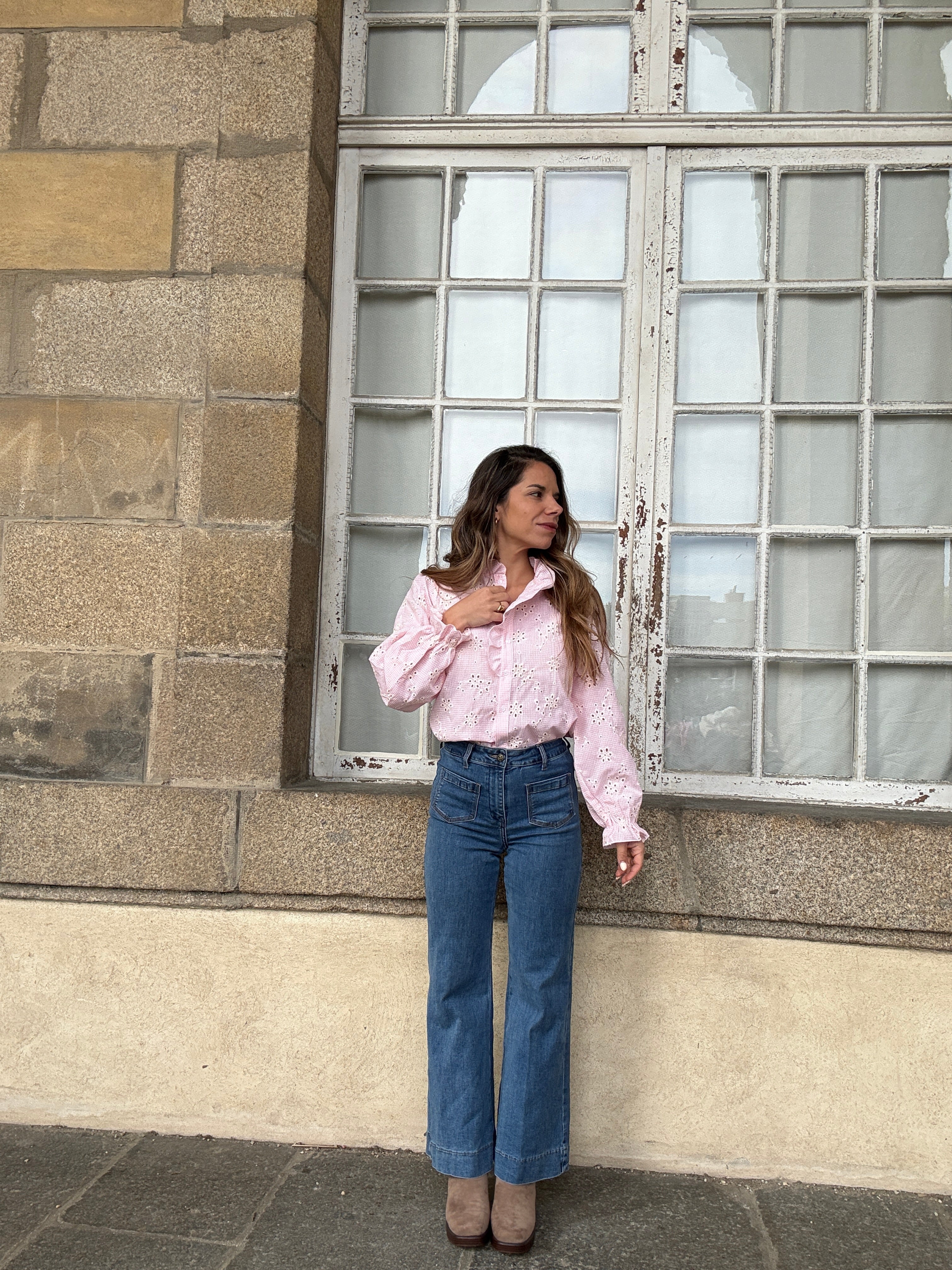 Embroidered Blouse Baby Pink Apolline