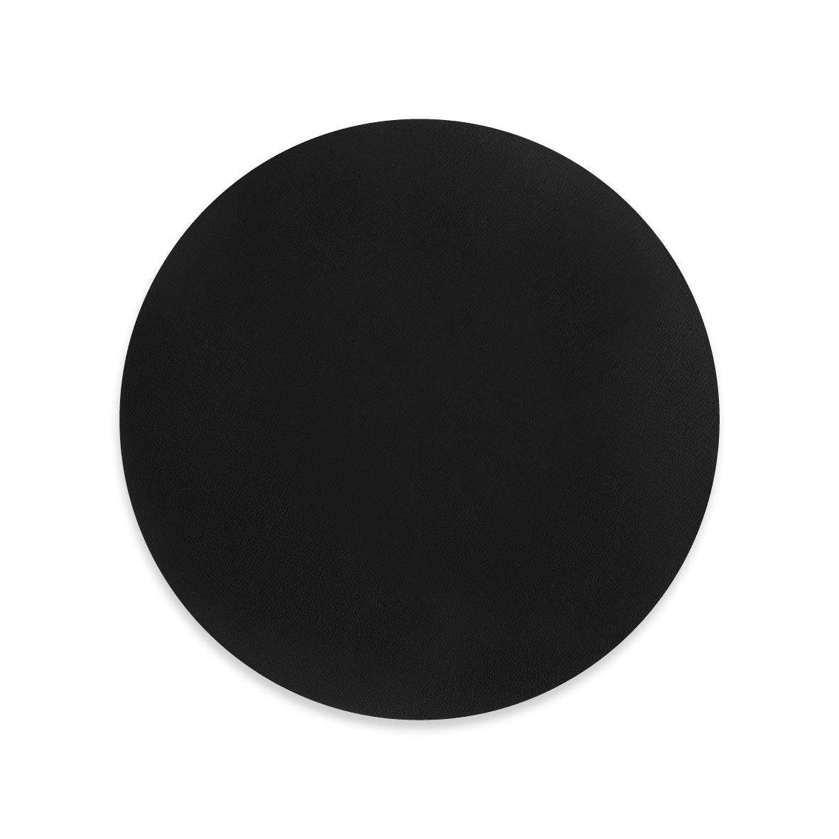 Purecotton - Set De Table Rond - Pvc - Noir