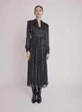 Berenice - Robe Longue Plastron Matelasse - Losali Print