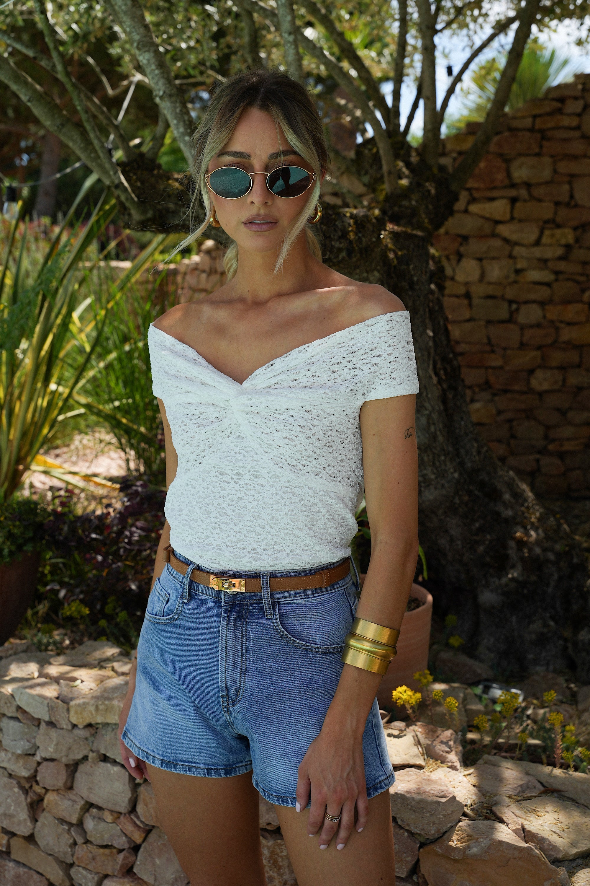 Catia Lace Top - White