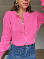 Punto de lana Léonie Rosa Caramelo