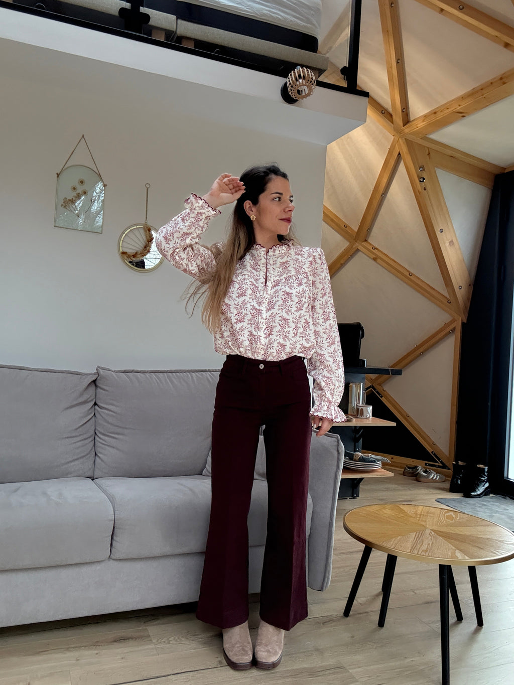 Windy Jeans Burgundy