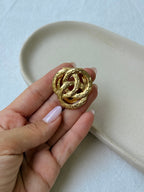 Vintage Scarf Ring - Triple Intertwined Gold Rings