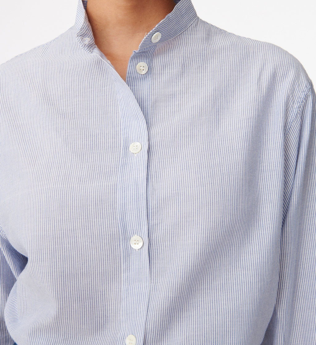 Vanessa Bruno - Camisa Lidiane - Blanco/Azul