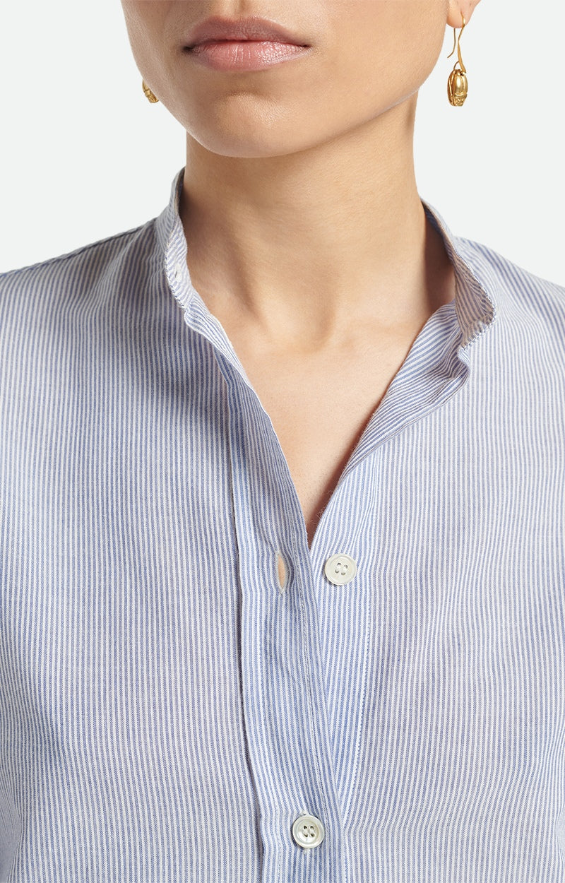 Vanessa Bruno - Camisa Lidiane - Blanco/Azul