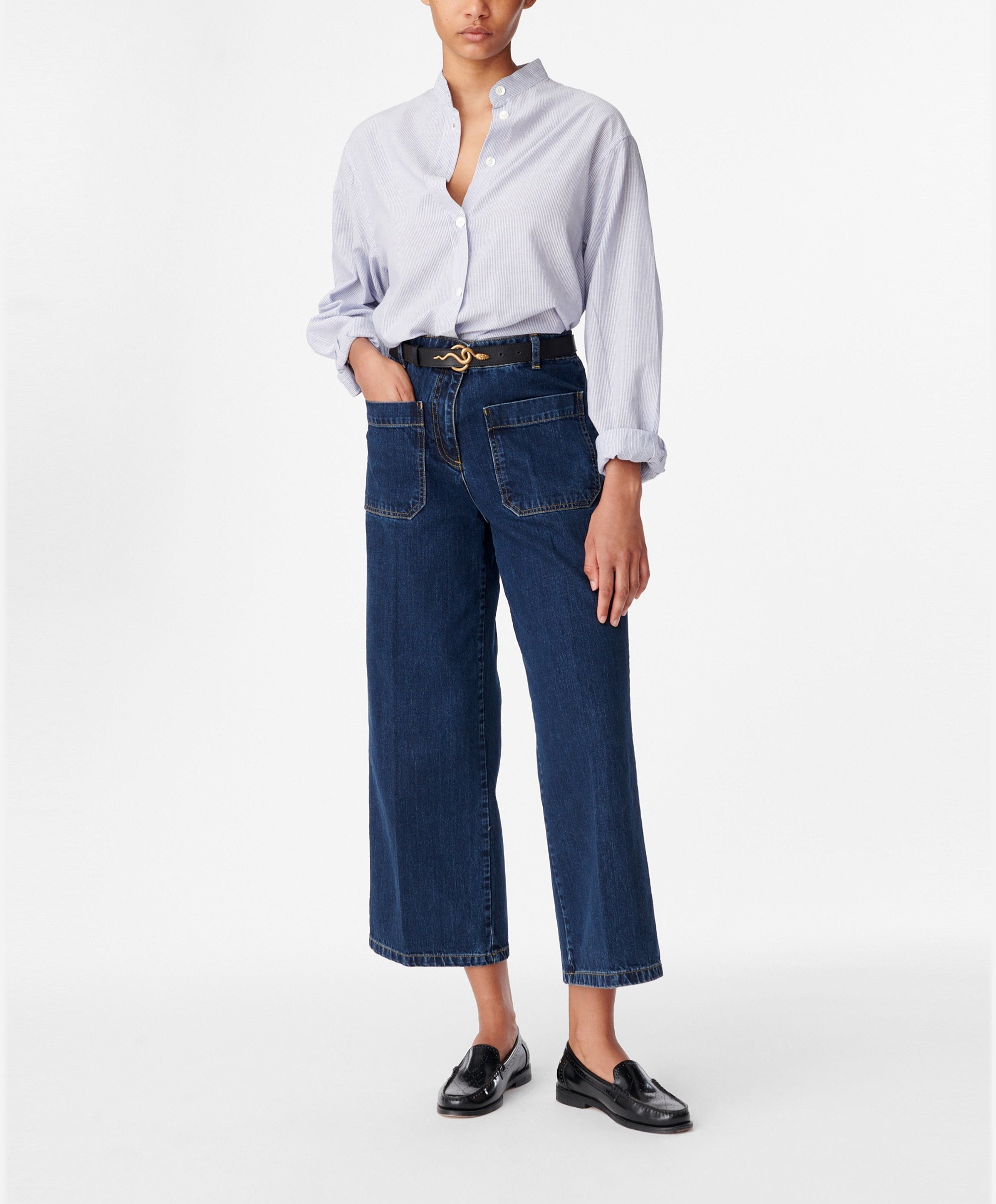 Vanessa Bruno - Camisa Lidiane - Blanco/Azul