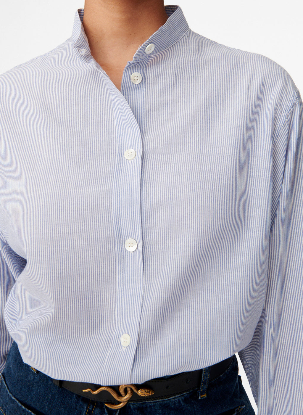 Vanessa Bruno - Camisa Lidiane - Blanco/Azul