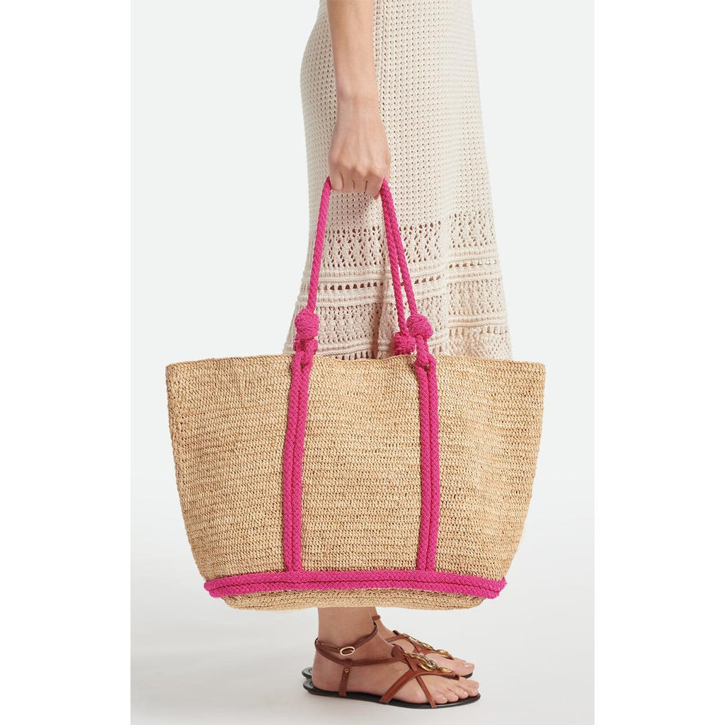 Vanessa Bruno - Bolso Capazo Grande de Rafia - Rosa