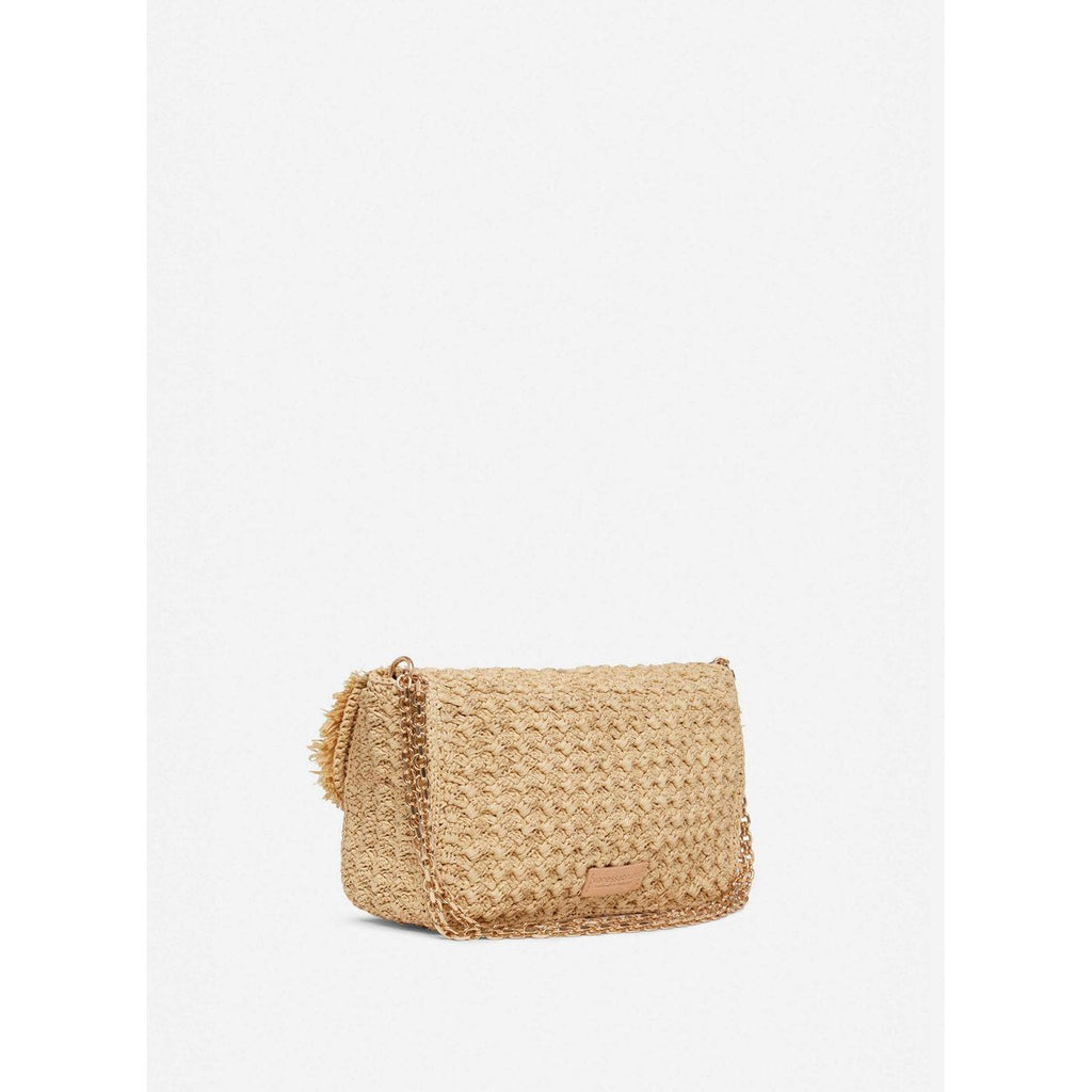 Vanessa Bruno - Bolso con Solapa Moon Raphia GM - Natural