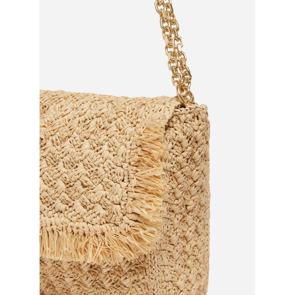 Vanessa Bruno - Bolso con Solapa Moon Raphia GM - Natural