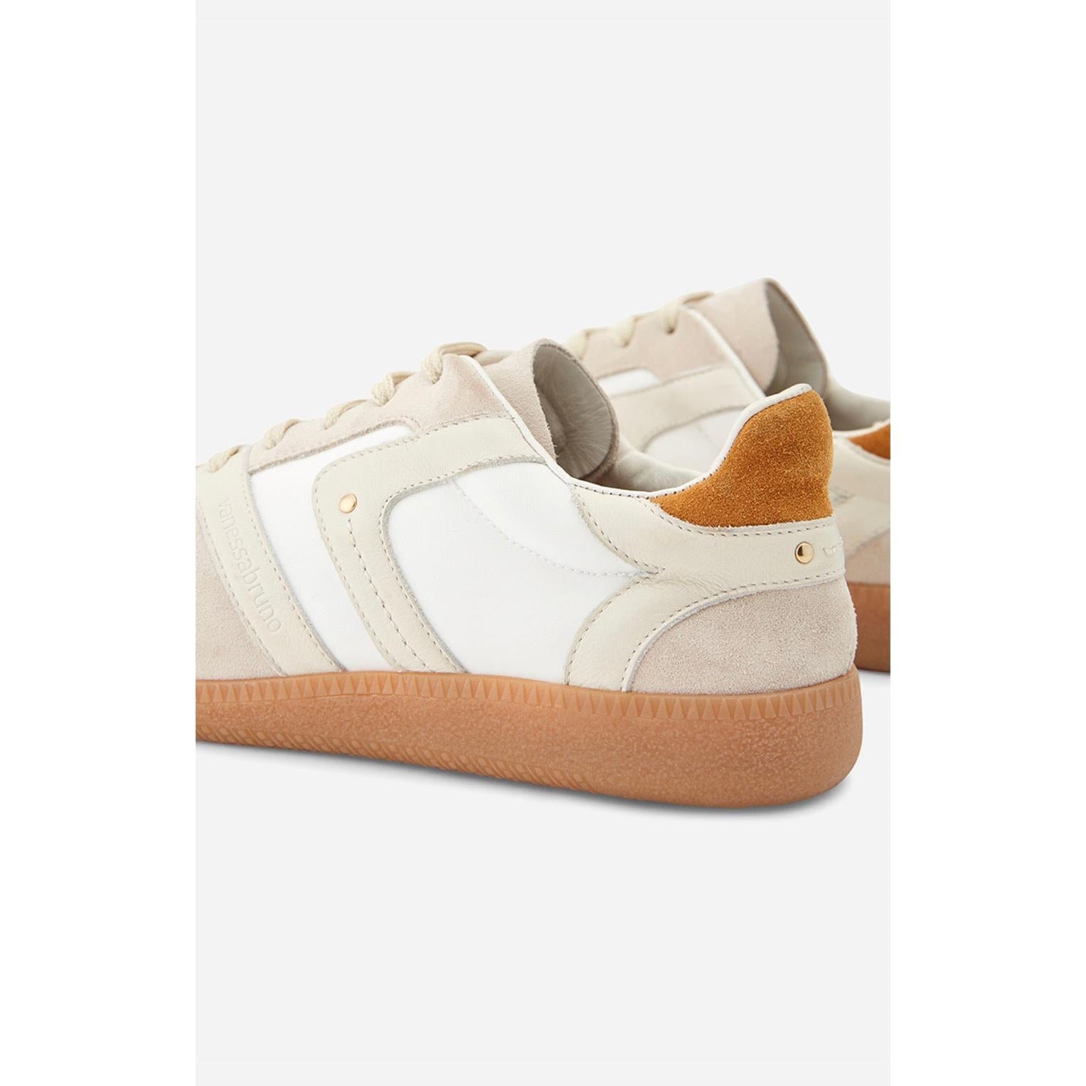 Vanessa Bruno - Farrah Low Leather Trainers - Chalk