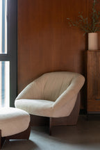 Emilius - Sillón lounge - Tela - Beige