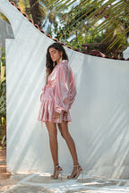 Vestido Zina - Rosa Metal