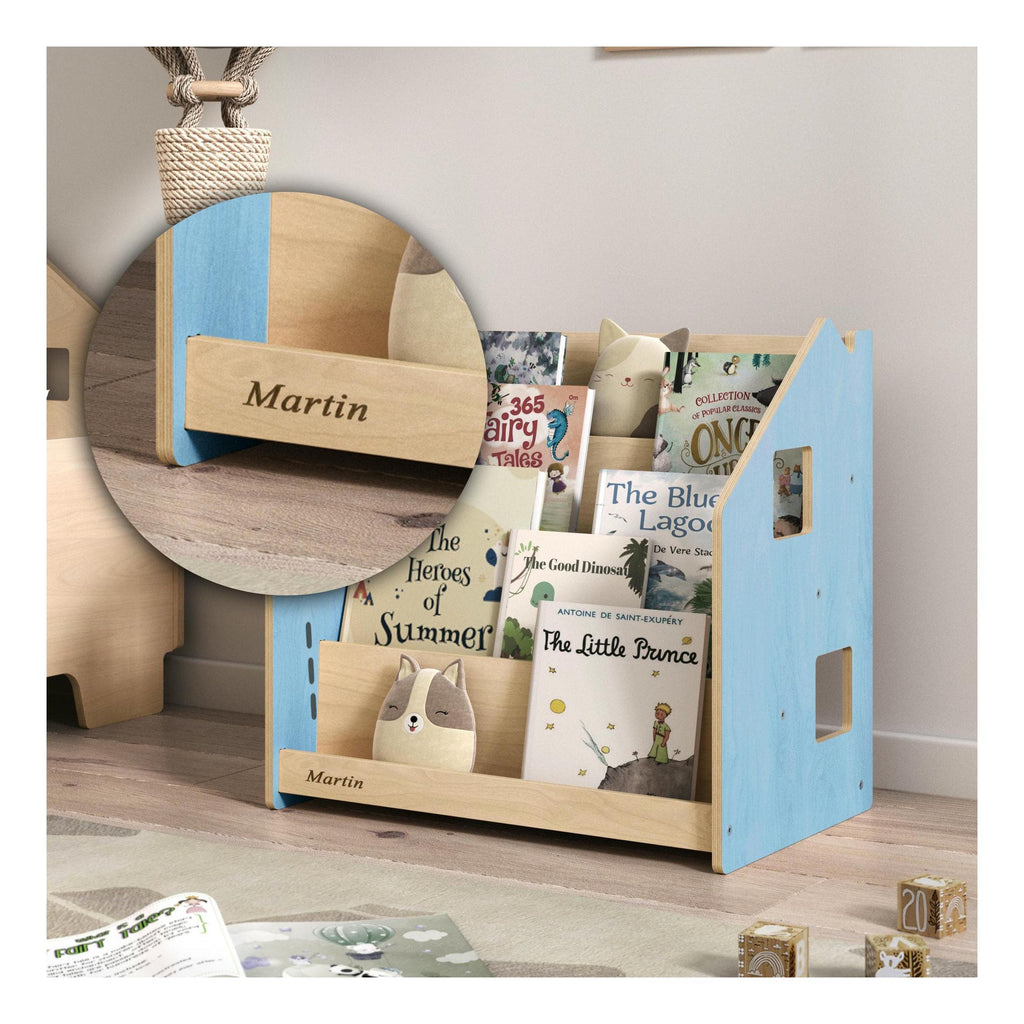 Children's Bookcase – Light Blue & Pink