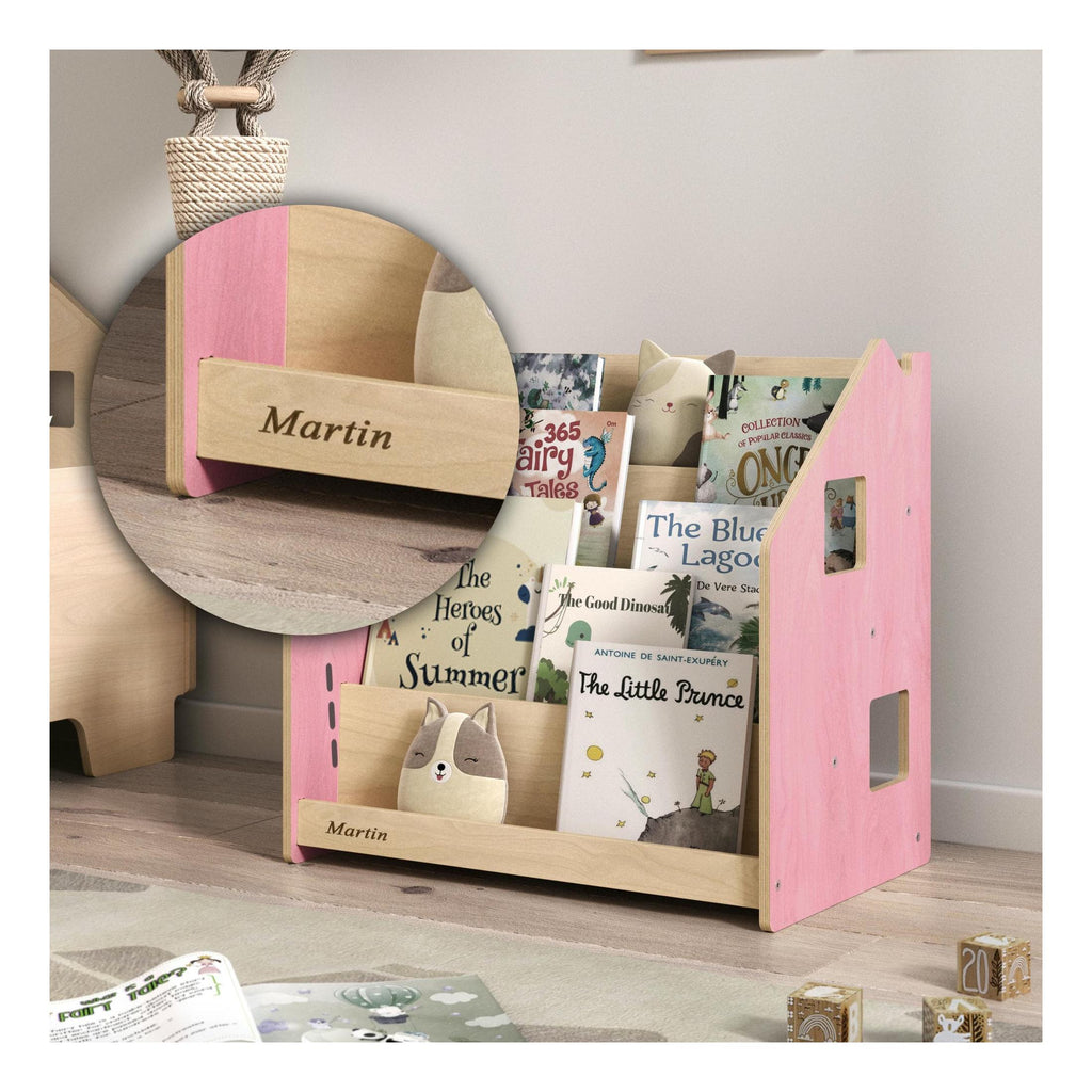 Children's Bookcase – Light Blue & Pink