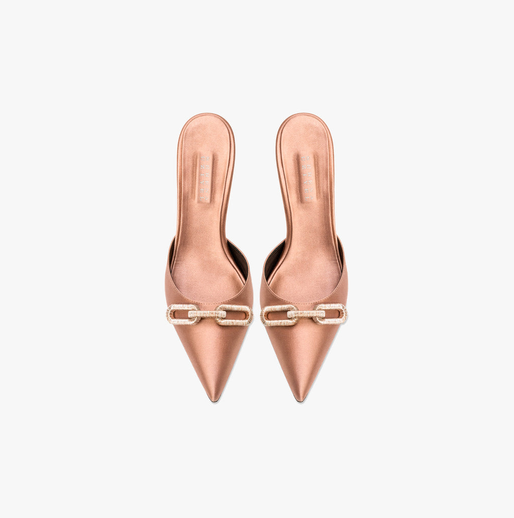 Catena Blush High-Heel Mule Pump