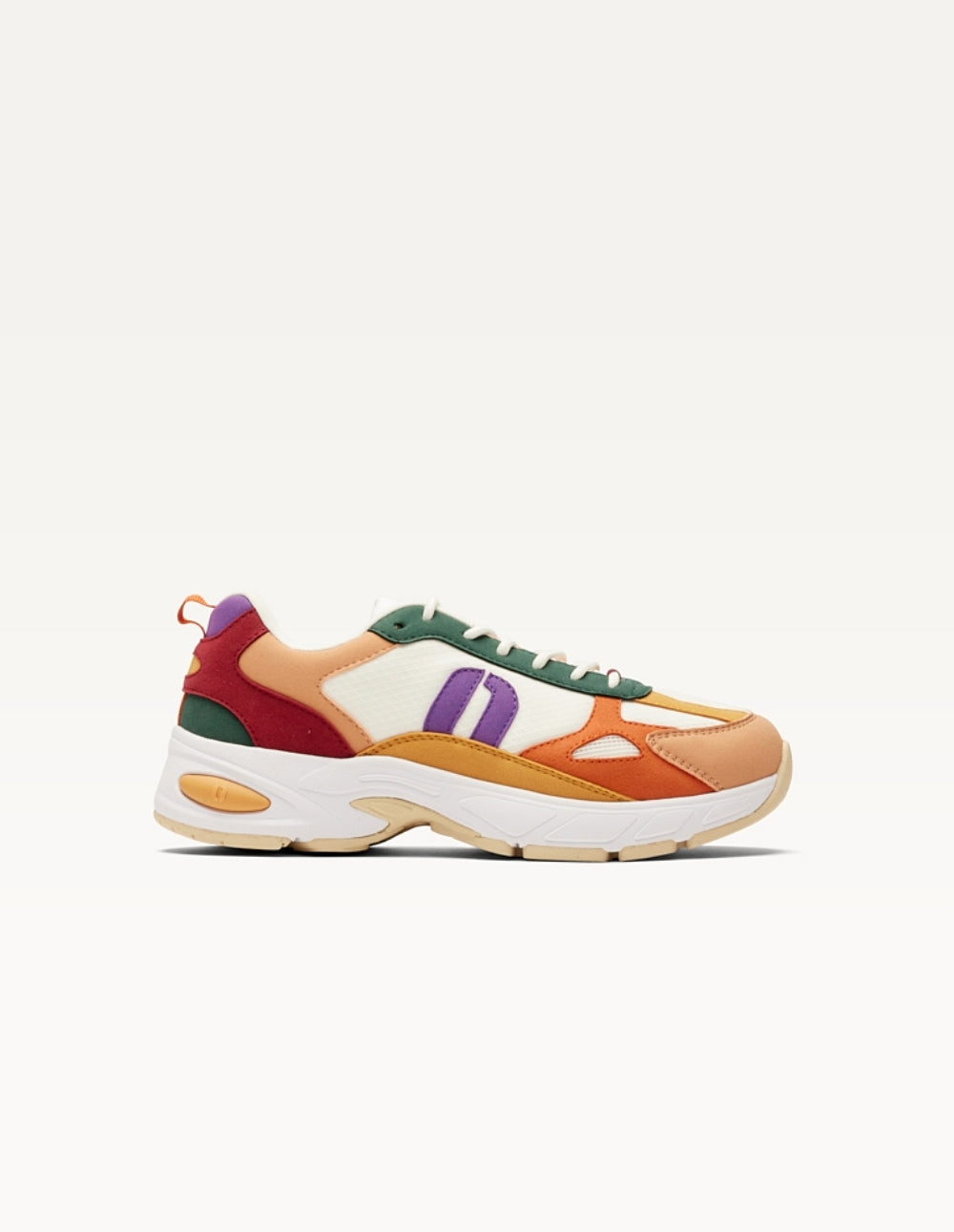 Maé Low Sneakers - Peach Mustard White - Women