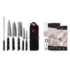 Colección Hashi Tsuchime - Set Completo Nómada de 7 Piezas: 5 Cuchillos + 2 Accesorios