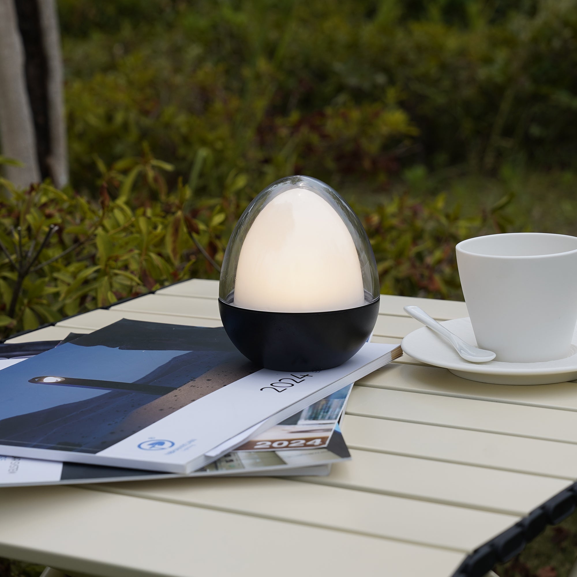 Ovie - Lampe De Table Sans Fil - Acier - Noir