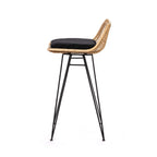Capurgana - Set of 2 Designer Bar Chairs - Rattan - Natural