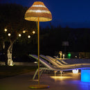 Elion - Wireless Floor Lamp - Polyrattan - Beige