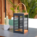 Ferian - Linterna solar - Acero - Negro