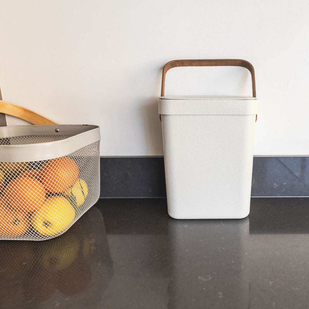 Boden - 5L Tabletop Compost Bin - Recycled Plastic - White