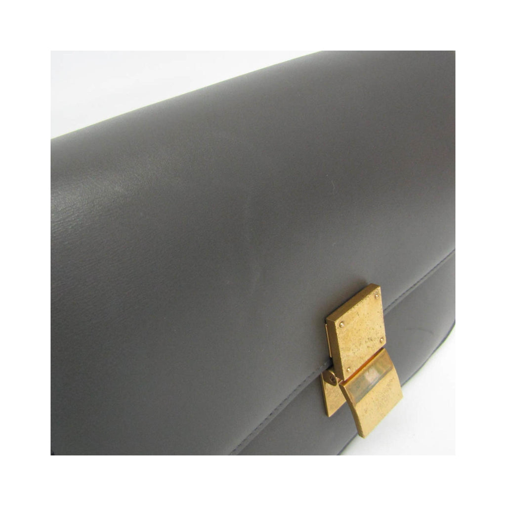 Celine – Handtasche Classic Box Medium Leder – Grau
