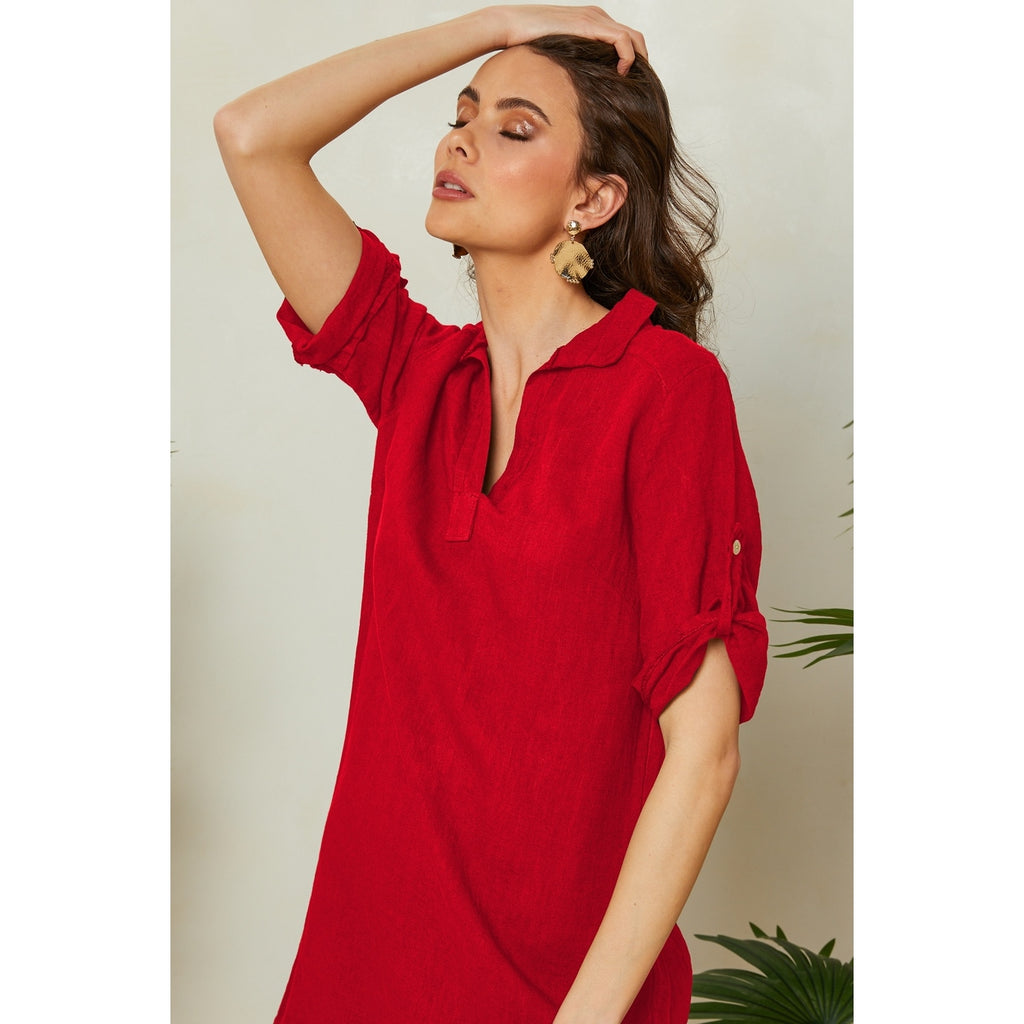 Vestido - Rojo - Mujer