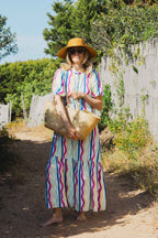 Clemence Rainbow Lines Dress