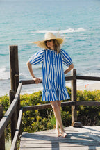 Vestido Líneas Azul Clementina