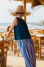 Falda Cécile Líneas Azules