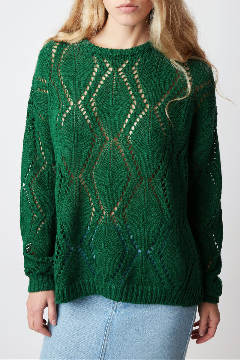 EARLY VISION DARK GREEN SWEATER