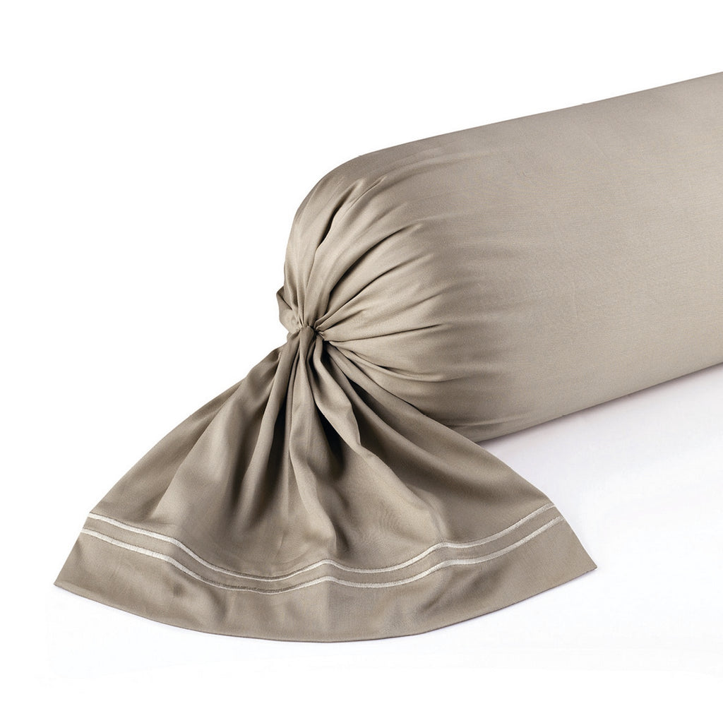 Annecy - Taie De Traversin - Satin De Coton - Taupe / Taupe
