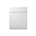 Annecy - Drap Plat - Satin De Coton - Taupe / Blanc