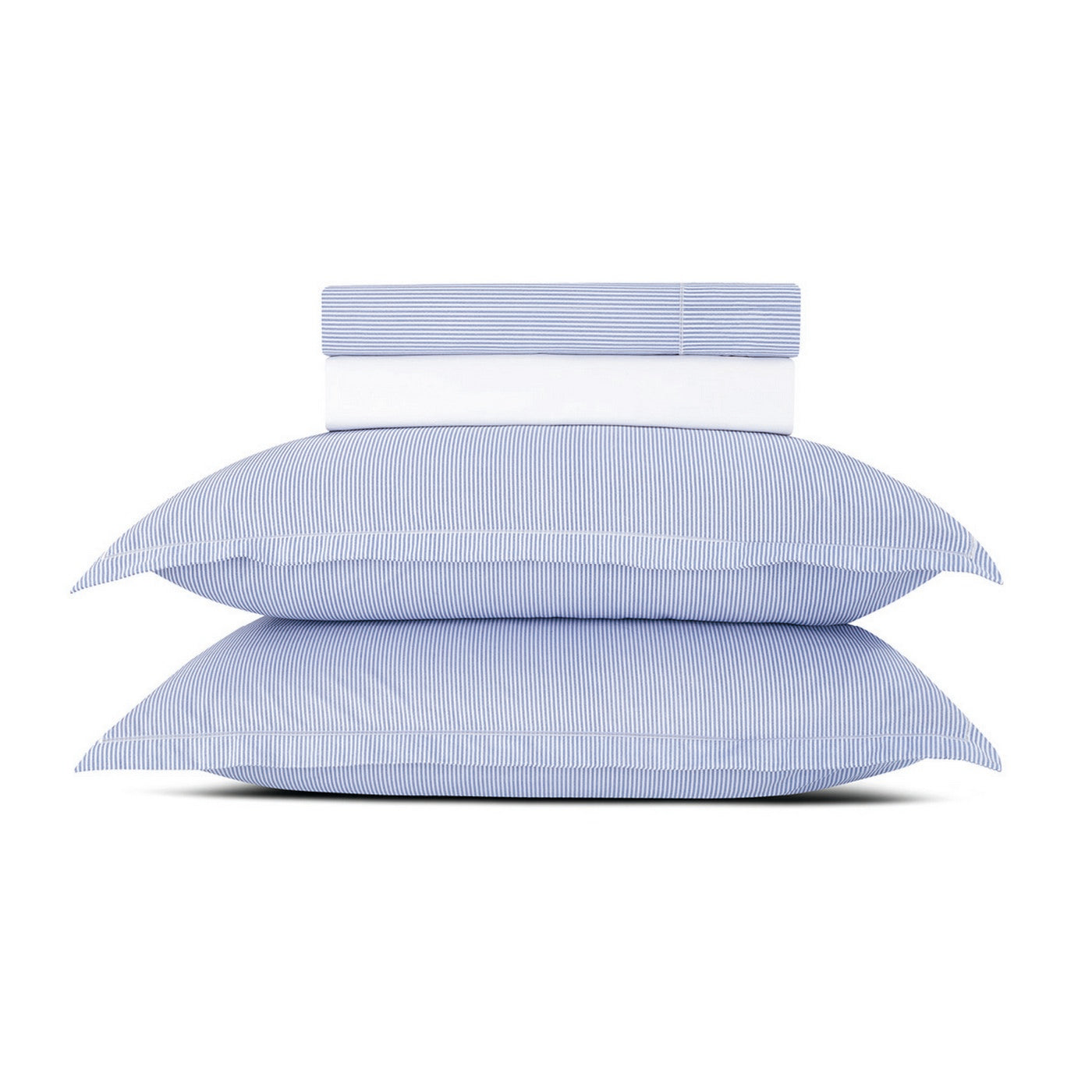 Sorbonne Sheet Set - Ensemble De Draps Percale De Coton - Bleu Clair