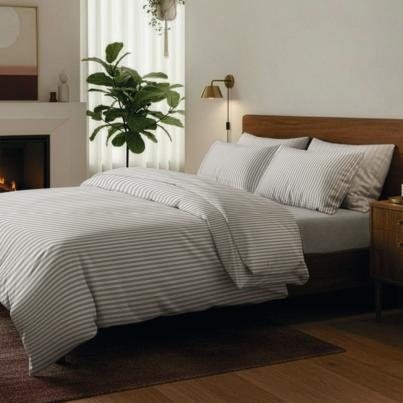 Sorbonne - Taie De Traversin Percale De Coton - Taupe