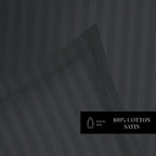 Dobby Stripe Woven - Housse De Couette + Taie D'Oreiller - Satin De Coton - Gris 03