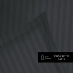 Dobby Stripe Woven - Drap Plat - Satin De Coton - Gris 03